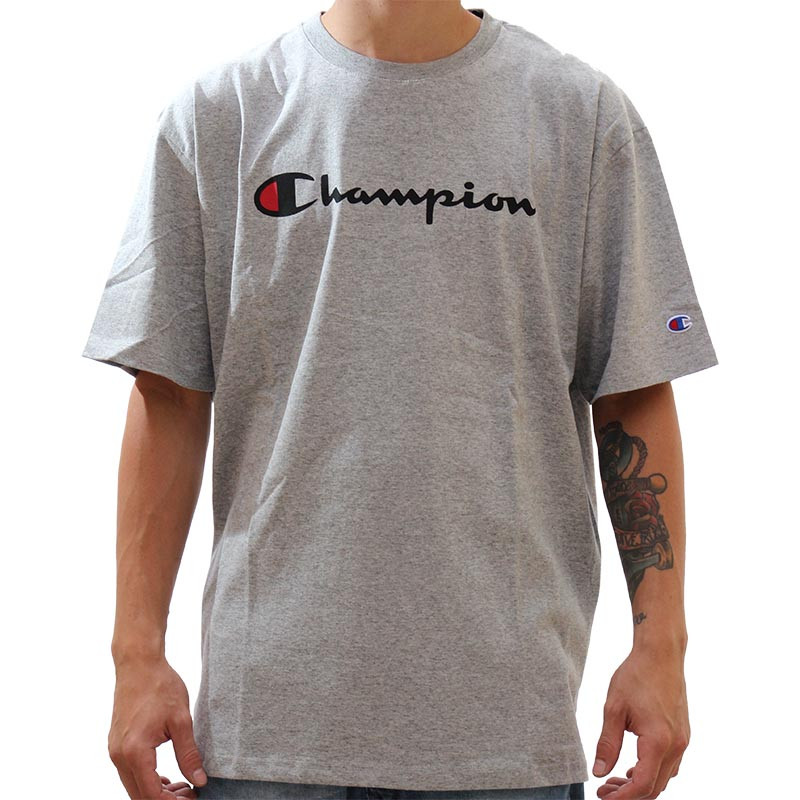 Camiseta Champion - Logo Cinza Mescla
